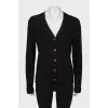 Ribbed wool cardigan