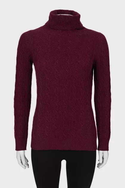 Cashmere turtleneck sweater
