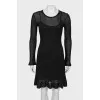 Dress with lurex and perforation