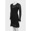 Dress with lurex and perforation