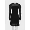 Dress with lurex and perforation