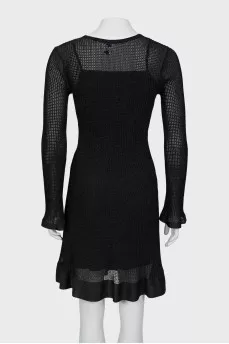 Dress with lurex and perforation