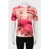 Straight-fit T-shirt in abstract print