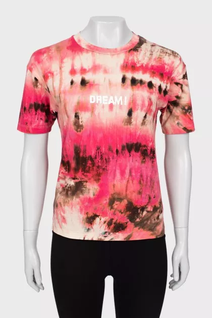 Straight-fit T-shirt in abstract print