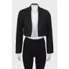 Cropped jacket with tag