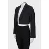 Cropped jacket with tag