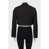 Cropped jacket with tag