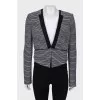 Striped cropped jacket