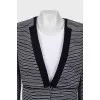 Striped cropped jacket