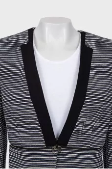 Striped cropped jacket