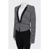 Striped cropped jacket