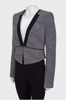 Striped cropped jacket