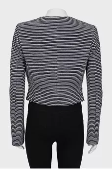 Striped cropped jacket