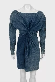 Long sleeve draped dress