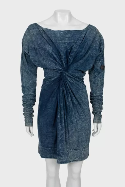 Long sleeve draped dress