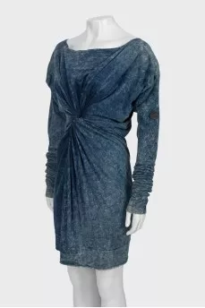 Long sleeve draped dress