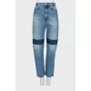 Embellished jeans with gold hardware