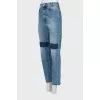 Embellished jeans with gold hardware