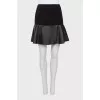 Combined black mini skirt