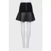 Combined black mini skirt