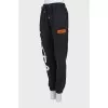 Gray printed sweatpants