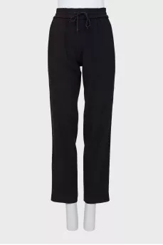 Two-tone elasticated trousers