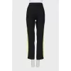 Two-tone elasticated trousers