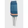 Denim skirt with decoration at the bottom