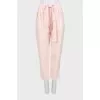 Tapered trousers with a waistband