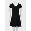 Black mini dress with short sleeves