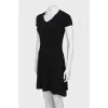 Black mini dress with short sleeves