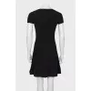 Black mini dress with short sleeves
