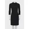 Black dress with zippers on the sleeves