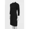 Black dress with zippers on the sleeves
