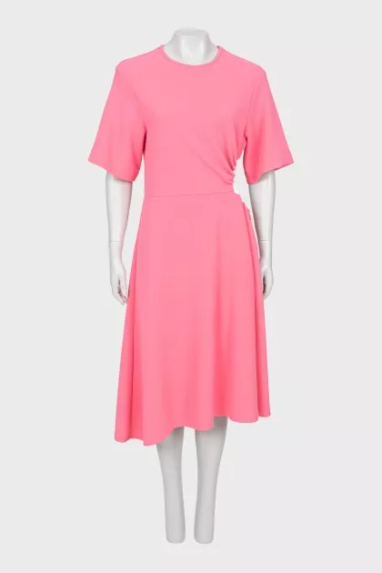 Pink dress with side draping