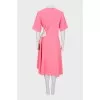 Pink dress with side draping