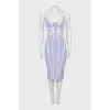 Fitted dress with raised seams