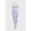 Fitted dress with raised seams