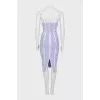Fitted dress with raised seams