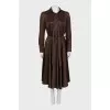 Brown dress with a belt