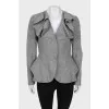 Wool jacket with ruffles