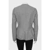 Wool jacket with ruffles