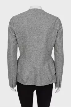 Wool jacket with ruffles