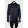 Dark blue silk shirt