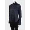 Dark blue silk shirt