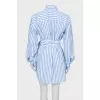 Mini dress with striped waistband