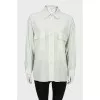 Silk shirt with pockets