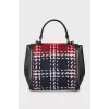 Woven leather crossbody bag