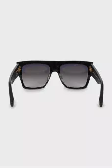 Black sunglasses with gold hardware