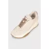 Perforated suede sneakers